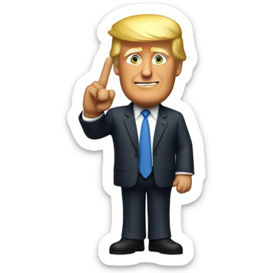 Donald trump throwing up a peace sign sticker