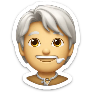 Évoli qui tient un coeur dans sa bouche sticker