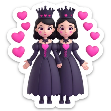 BLACKPINK-inspired gothic clothes ,  hearts, black and pink, cute,  sticker