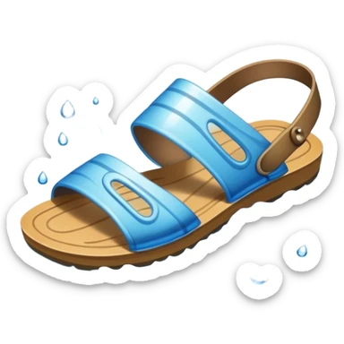 Water oozing from sandals sticker