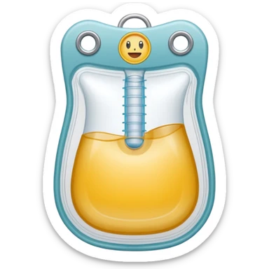 ostomy bag, neutral sticker