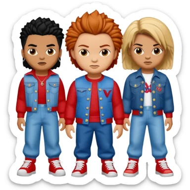 Glam jangle Quale Ricky Shoko, Tay, Tay, Rady Choppa, no Coco V Chucky sticker