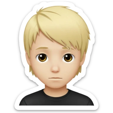 boy teen with blonde hair emo sticker