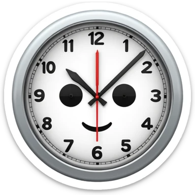 analog clock sticker