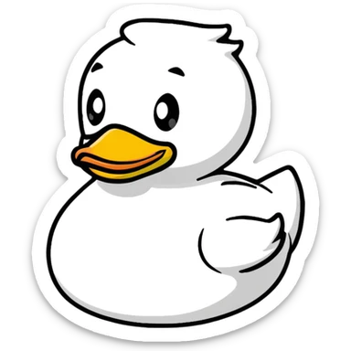 yellow rubber duck toy sticker