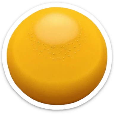 small loosely scattered mound of round mustard seeds in warm golden-yellow tones, each seed smooth tiny spherical with matte finish, varying slightly in shade, organic natural pile, no bowl spoon or extras, soft lighting, subtle shadows, emoji scale sticker