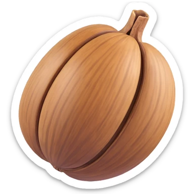 single walnut kernel, realistic sticker