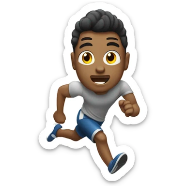 CHICO BLANCO CORRIENDO ASUSTADO sticker
