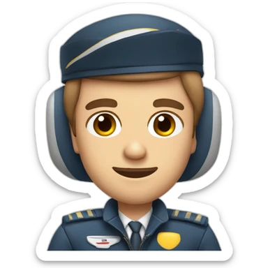 Piloto avión mano en la cara sticker