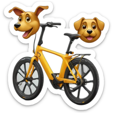 Dackel auf einen Orbea Rise Fahrrad sticker