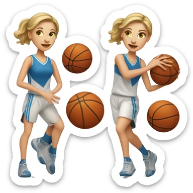 A 30-year-old white woman playing basketball sticker