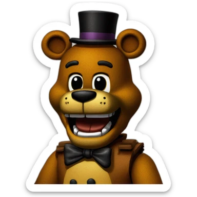 Freddy Fazbear FNAF animatronic sticker