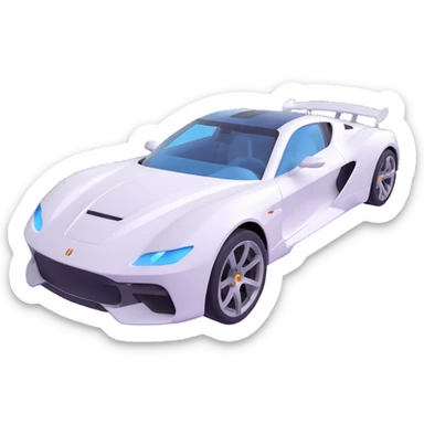 luxury sports car with a transparent layer being unrolled or placed over the hood, elegant and high-end sticker