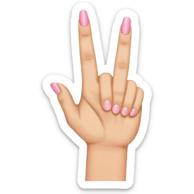 Thumb. Index finger, middle finger, ringer finger fold, pinky finger.  sticker