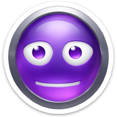 Generate me an emoji of a virtual coin inspired by a very valuable purple gem with glow sticker