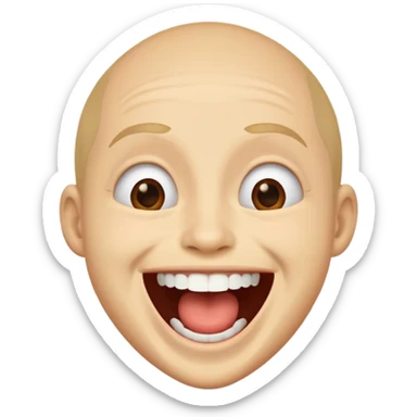 Person laughing loudly sticker