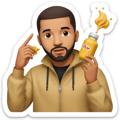 drake throwing mustard at kendrick lamar sticker