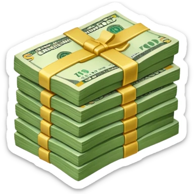 Small money stack sticker