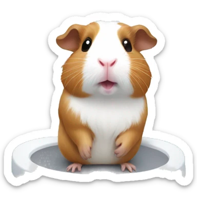 Guineapig in the restroom  sticker