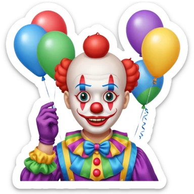 Street Balloon Seller clown  sticker