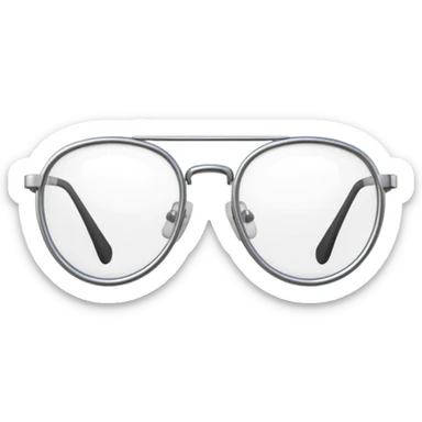 Create a high-quality 3D render that transforms the emojis 👓  into realistic 3D objects.
 sticker