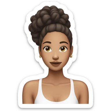 lightskin girl doing her skincare with a skincare product sticker