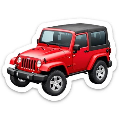 Jeep Wrangler - Jeep (Model Year: 2022) (Iconic colour: Red) sticker
