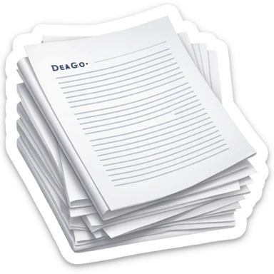 Stack of papers with the top one showing "Dear God" sticker