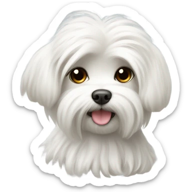 maltese dog sticker