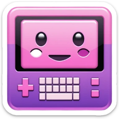 Necesito botones para un reproductor de música, los botones tienen que mezclar un estilo pixel art con vaporwave y usar como coló principal un morado. sticker