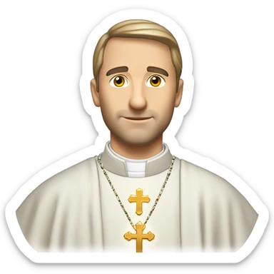 Caucasian Catholic priest in tridentine vestments sticker