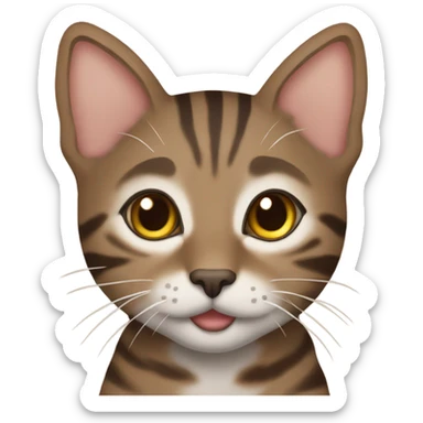 A brown tabby cat named Nellie  sticker
