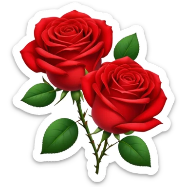 Red roses sticker