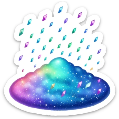 tiny glitter dust floating in the air, very small sparkles scattered everywhere, bright and shiny, like magical fine dust. Rounded, glossy, smooth, soft shadows, white background.




 sticker