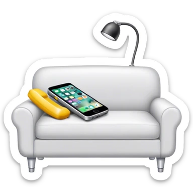 Phone on therapist couch
 sticker