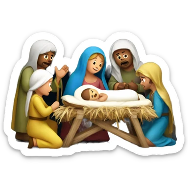 nativity scene Ukraine sticker