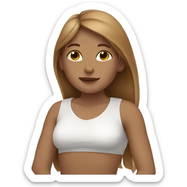 Light brown hair girl relaxing sticker