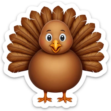 A turkey that’s crying out of happiness sticker