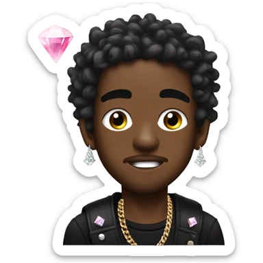 lil uzi vert with pink diamond sticker