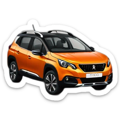 Orange Peugeot e-2008 sticker