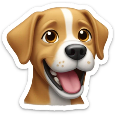 Un perrito riendo  sticker
