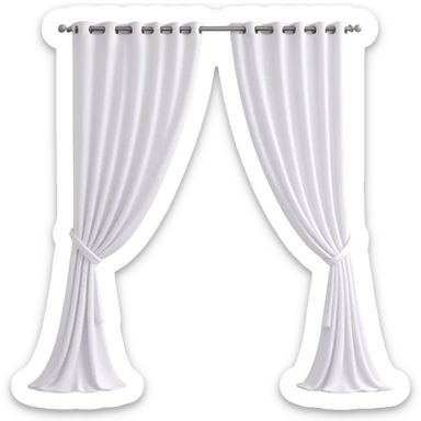 white curtain sticker