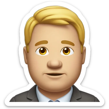 fat guy with a shitty job office sticker