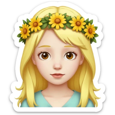 Chica con pelo amarillo sticker