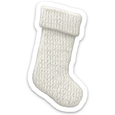 white knit christmas stocking sticker
