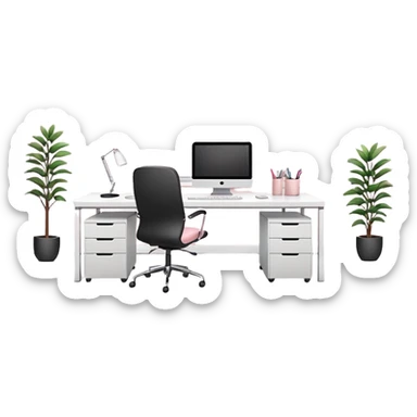 Light Pale Pink Office Space for Lease sticker