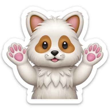 clapping animated paws sticker