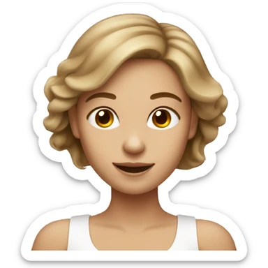 Fair skinned and light brown hair girl with cheers wine sticker