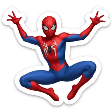 Spider man lanzando telarañas sticker