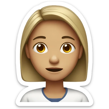 girl in laptop looking stressed sticker